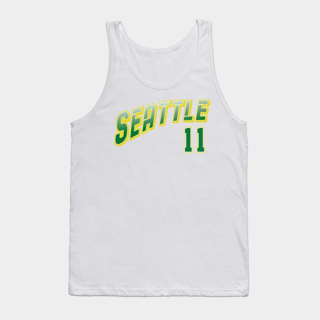 Retro Seattle Number 11 Tank Top by Cemploex_Art